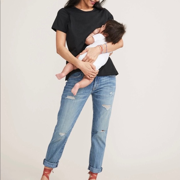 Hatch Tops - Hatch The Luxe Nursing tee Black 0